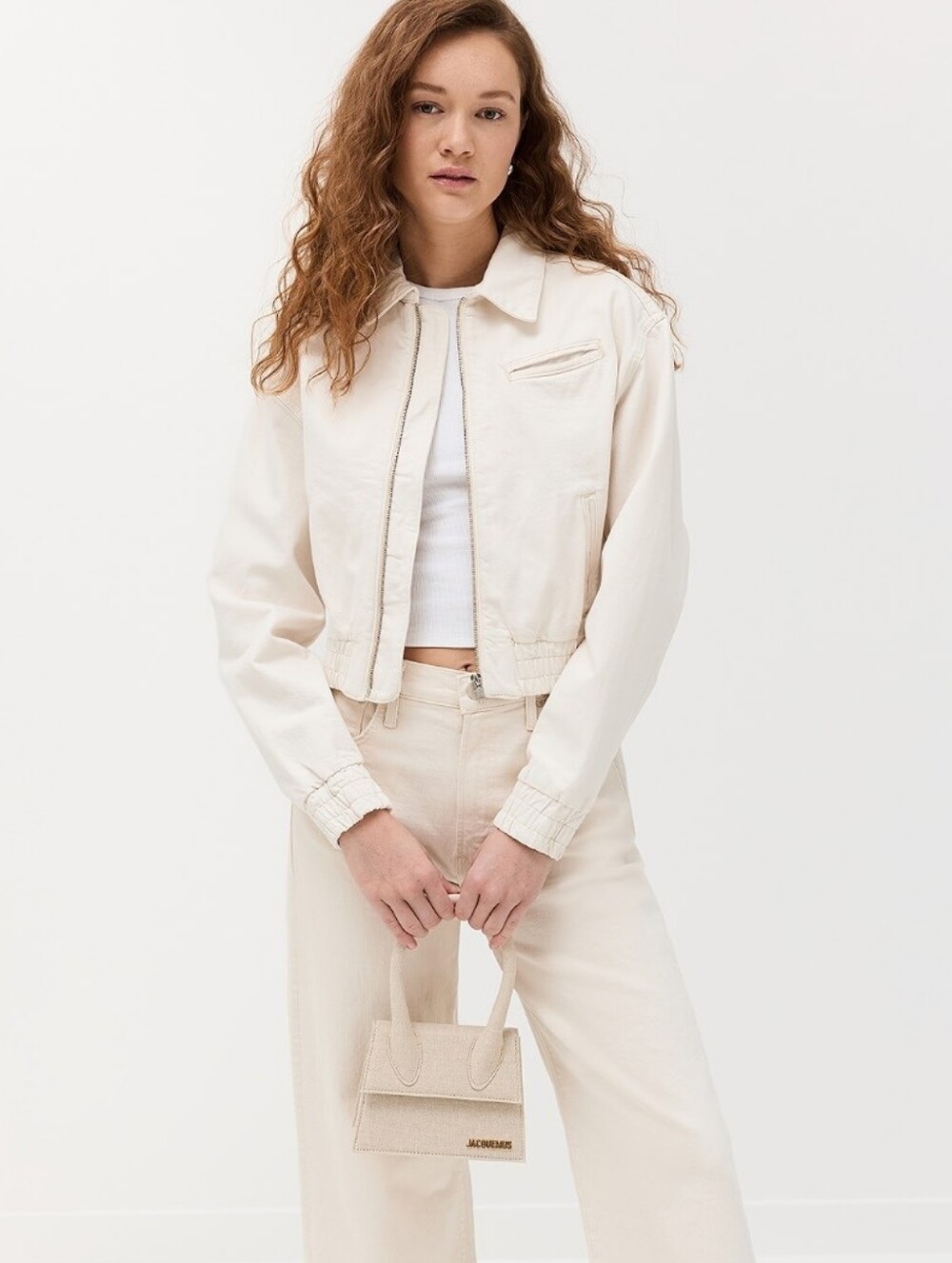 Reformation Kinsley Cropped Denim Jacket